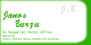 janos burzu business card